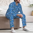 thumbnail image 7 of Daiia Tennis for Men's Long-Sleeved Pajama Set – Soft & Comfortable Sleepwear Button-Up Pajamas Cozy Lounge Wear-X-Large, 7 of 7