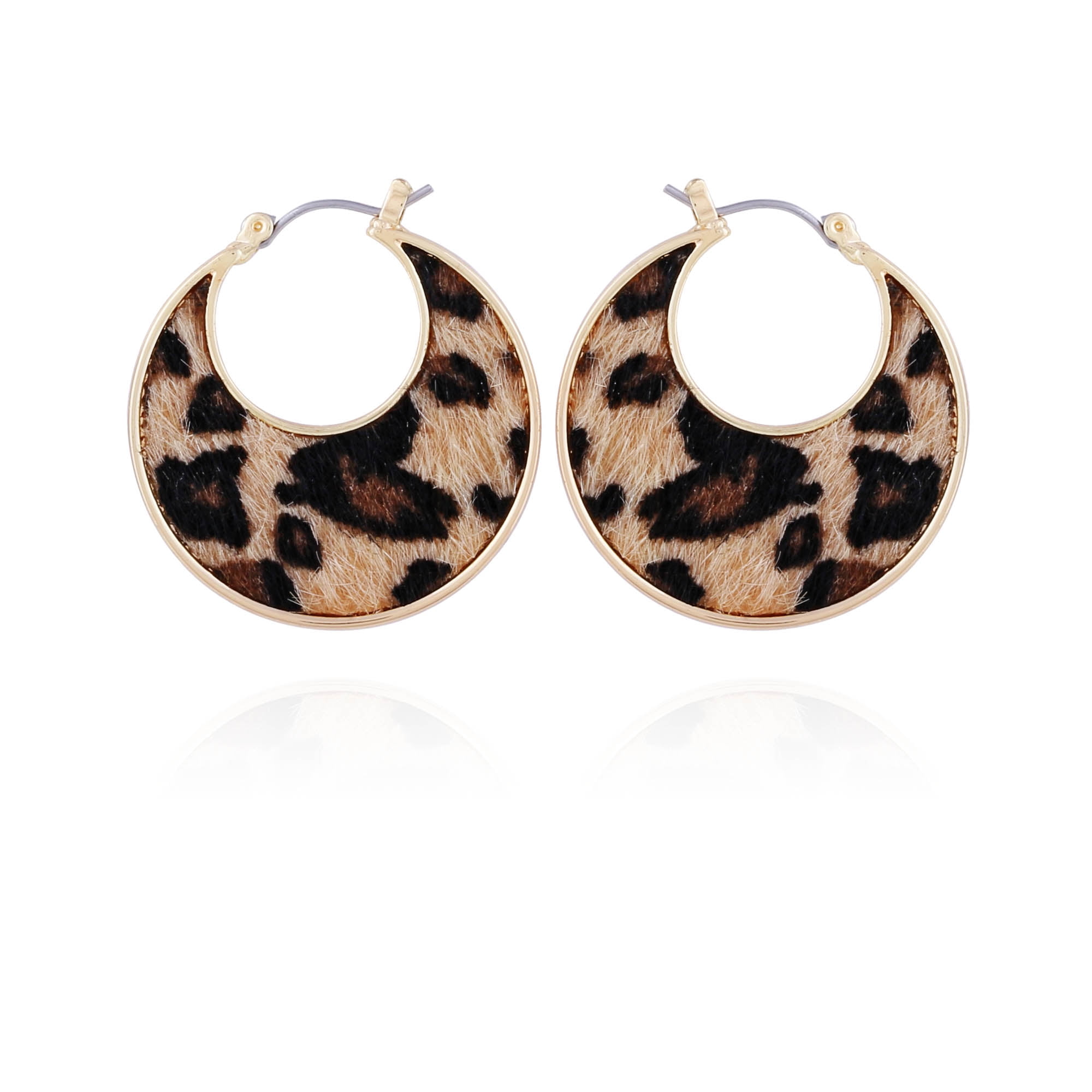 leopard print hoop earrings