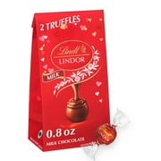 Lindt LINDOR Valentine's Day Milk Chocolate Candy Truffles Mini Bag, 0.8 oz. Bag