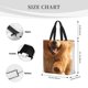 thumbnail image 3 of Easygdp Happy Fluffy Running Dog Bolsa Tote para Mujer, Bolso de Hombro para Trabajo, Playa, Viajes, Compras y Supermercado, 3 of 7