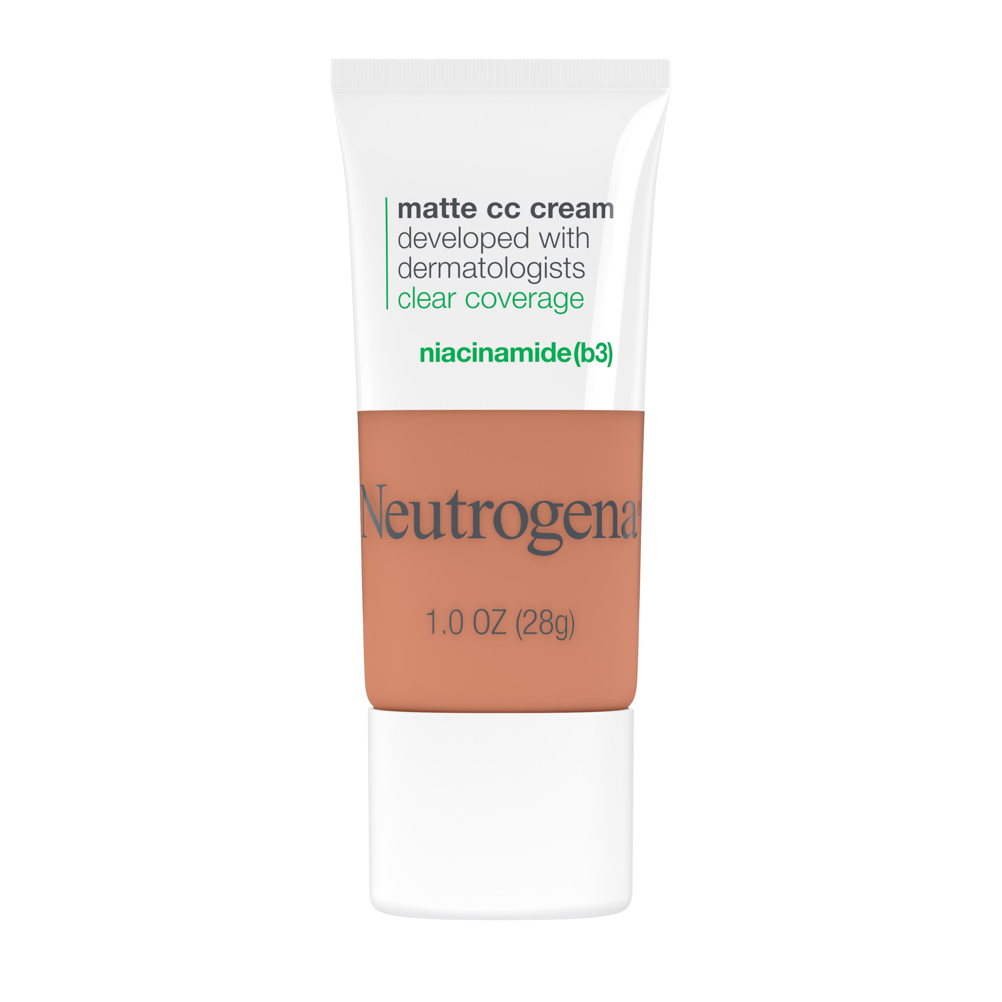 Neutrogena Clear Coverage Flawless Matte CC Cream, Ginger, 1 oz