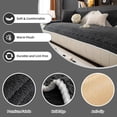 thumbnail image 2 of Solid Color Sofa Cover, Geometric Jacquard Plush Slipcover with Non-Slip Backing, Soft Washable Furniture Protector for Couch, Sectional, 2 of 7