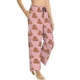 thumbnail image 2 of Balery Heart Capybara print Women's Pajama Pants,Ultra Lightweight Pjs,Lounge Pant-Small, 2 of 9