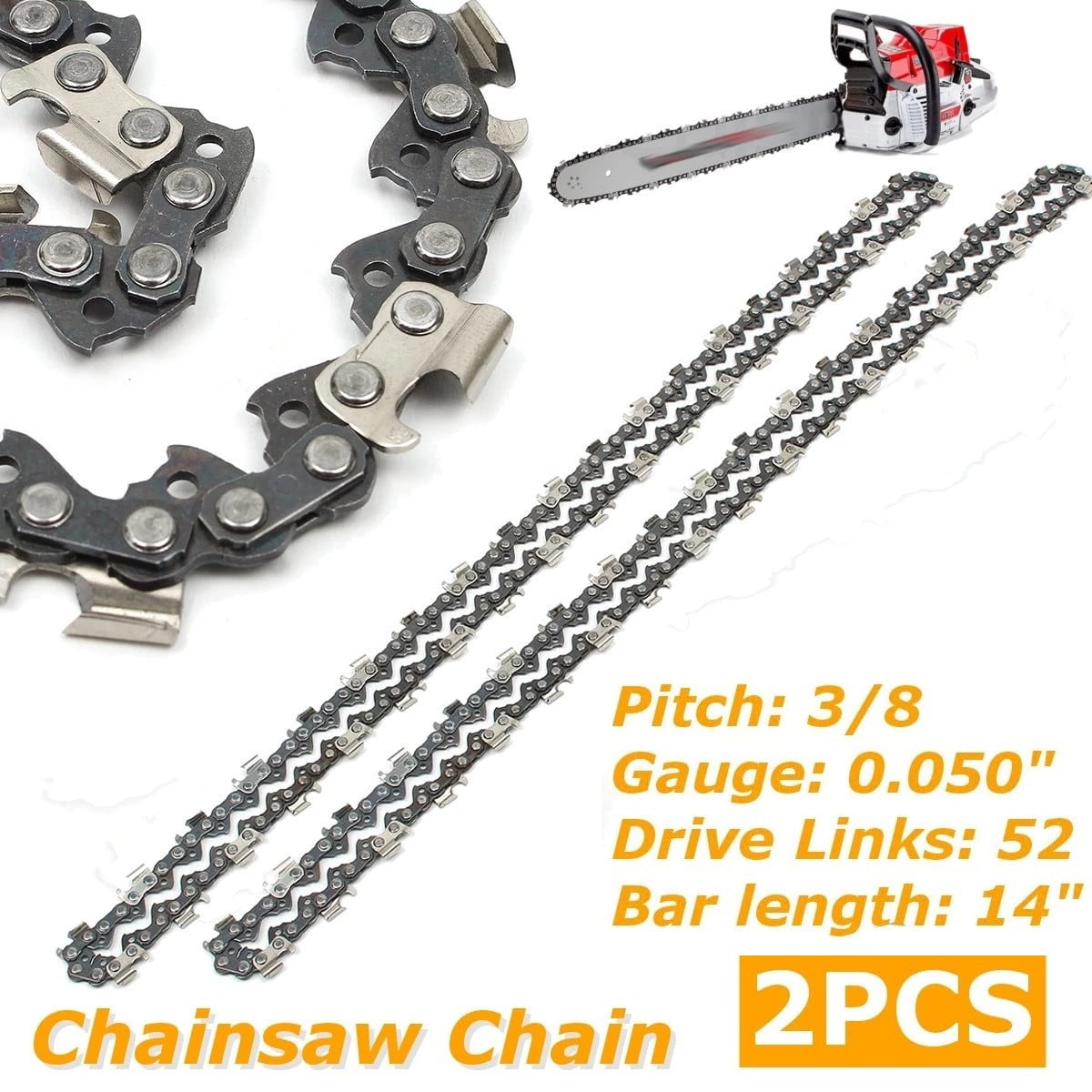 14" 3/8" Pitch 0.050" Gauge 50DL Chainsaw Chain Fit STIHL MS170 MS180 MS250 