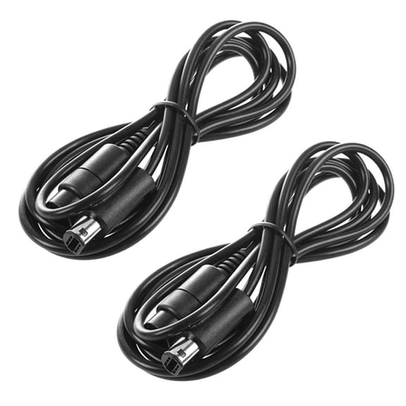 2Pack Controller Extension Cable for Game Cube Controller Nickel Plated Mini Plug Extension Cable for GC Host Handle