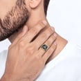 thumbnail image 2 of 14K Solid Yellow Gold Mens Black Oval Onyx Master Mason Signet Freemason Masonic Ring, 2 of 12