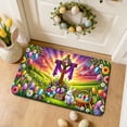 thumbnail image 5 of FEOLGEHLY Happy Easter Door Mat, Bunny Eggs Welcome Doormat for Indoor Outdoor, Spring Floor Mat Non-Slip Washable for Porch Front Door Entrance, 16x24 inch Easter Decorations Door Mat, B, 5 of 7