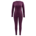 thumbnail image 4 of Fruit of the Loom Women's & Women's Plus Stretch Fleece Thermal Top and Bottom Set, 4 of 16