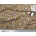 thumbnail image 3 of Soimoi Brown Rayon Fabric Floral & Paisley Printed Fabric 1 Yard 56 Inch Wide, 3 of 3