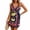 Dark Blue, variant on Dress for Women Tropical Print V-Neck Spaghetti Strap Cami Mini Dress Sleeveless Beach Vacation Dresses