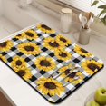 thumbnail image 3 of 2 Pack Washable Rubber Sunflower Cute Floral Dish Drying Mats for Kitchen Counter Home Large Coffee Bar Pad Accessories and Decor for Utensils Stemware (2pcs 18''x24''+19.5''x12''), 3 of 6