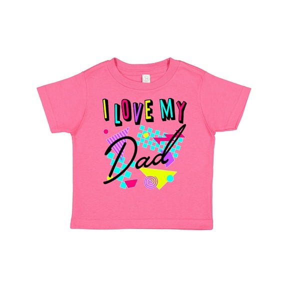 Inktastic I Love My Dad 80s Retro Style Boys or Girls Toddler T-Shirt