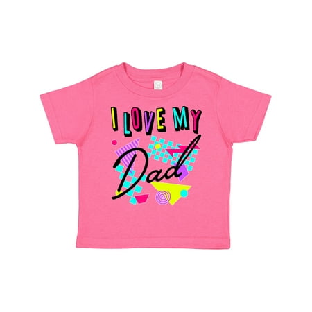 

Inktastic I Love My Dad- 80s Retro Style Gift Toddler Boy or Toddler Girl T-Shirt