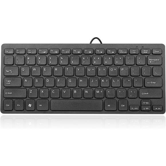 shiyou-Mini Keyboard Wired Thin Light 78 Keys USB Small for PC Computer Laptop, Compact Keyboard for Mac, Wins, Android, iOS
