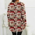 thumbnail image 5 of Craaazy Women's Christmas Printed Tops Fuzzy Lined Long Sleeve Shirts Essential for Cold Days Gifts, 5 of 6