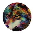 thumbnail image 2 of ONETECH  Portrait Pattern of Wolves Round Fitted Table Cover with Elastic Edged Waterproof Wipeable Table Cloth for Outdoor Patio Kitchen Dining （Wolf）, 2 of 7