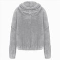thumbnail image 4 of Staki Girls Fuzzy Sherpa Coat Full Zip Hoodie Fleece Jacket with Pockets Fall Winter Outwear 5-14Y(Hot Pink,7-8 Years), 4 of 6