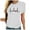 White, variant on IROINNID Fashion Women Casual Graphic Printing Pullover Round Neck Short Sleeve T-Shirt Tops Blouse
