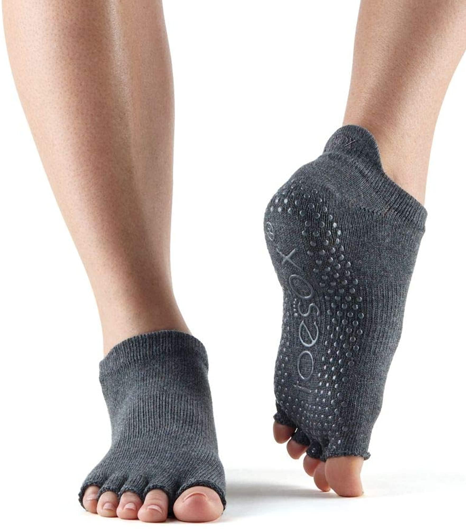 ToeSox Women's Low Rise Half Toe Grip Non-Slip for Ballet Pilates Barre Toe Socks Yoga