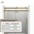 thumbnail image 3 of CASAINC 60 in. W x 76 in. H Sliding Frameless Shower Door Brushed Gold Soft-Closing 3/8 in. Tempered Glass, 3 of 9