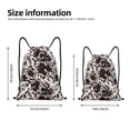 thumbnail image 2 of Saiise Cow Skin Pattern Sports Drawstring Backpack - String Swim Gym Bag with Wet Proof Pocket for Women&Men-Small, 2 of 6