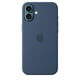thumbnail image 2 of Funda para teléfono Apple iPhone 16 Plus de silicona con MagSafe, color mezclilla, 2 of 4