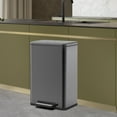 thumbnail image 5 of Rectangle, Stainless Steel, Soft-Close, Step Trash Can, 50L 13gal, 5 of 7
