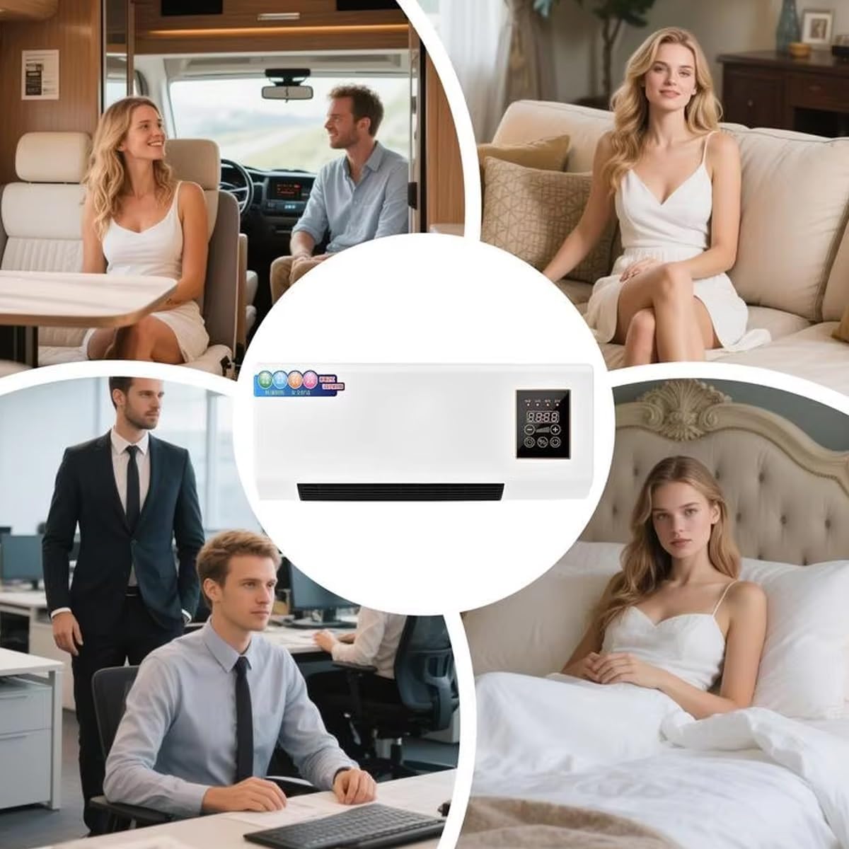 Split Max Air Conditioner 110V, Portable Air Conditioning Split Max Fan with Remote, Energy Efficient for Home & Office