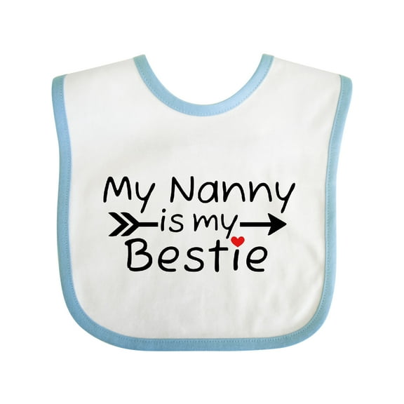 Inktastic My Nanny is My Bestie Boys or Girls Baby Bib