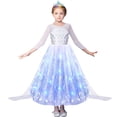 thumbnail image 4 of Vestido de princesa de manga larga con luces para Halloween, falda de disfraz blanca, 4 of 6