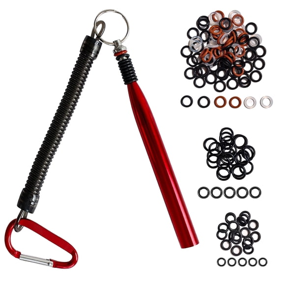 Livease Wacky Rig Tool with Silicone O Rings150pcs 3 Sises for 3"-4" and 5"-7" Fishing Worm Lures