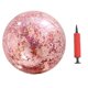 thumbnail image 3 of 2 pelotas de playa con lentejuelas brillantes, redondas y transparentes de PVC, divertidas pelotas de playa inflables con inflador (lentejuelas doradas de lujo + lentejuela oro rosa, 1 de cada color), 3 of 6