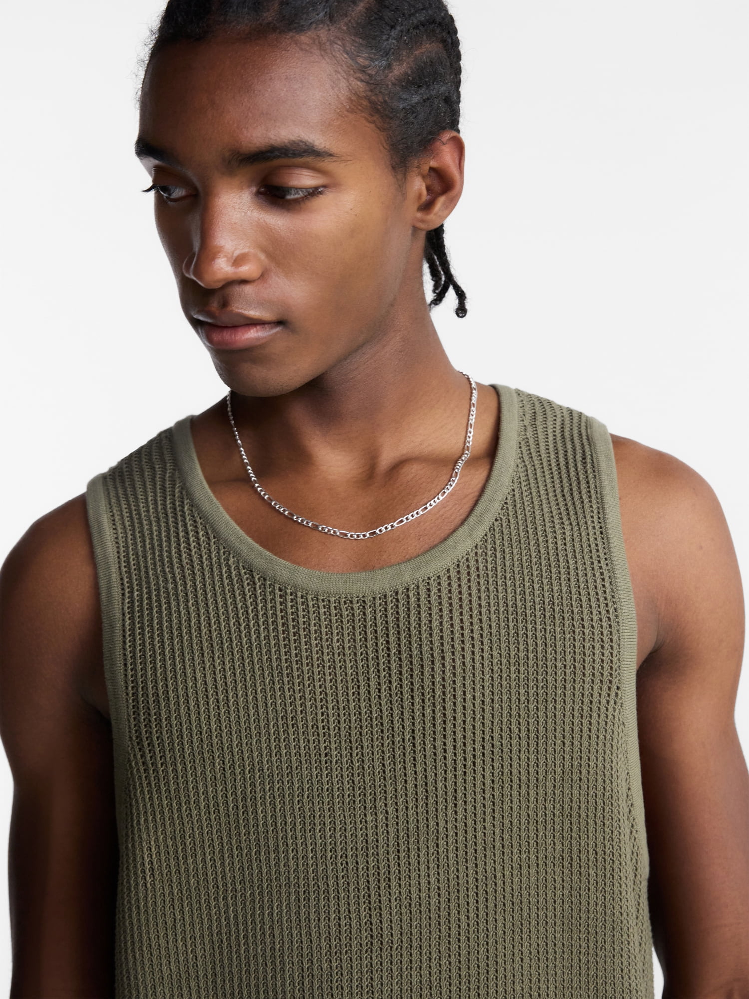 No Boundaries Mesh Stitch Sweater Tank Top, Men's and Big Men's XS-3XL