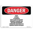 thumbnail image 1 of SignMission OS-DS-A-1218-L-2472 12 x 18 Po Signe de Danger OSHA - Garder 36 Po Clairance, 1 of 1