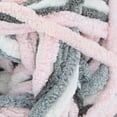 thumbnail image 3 of MAINSTAYS Baby Chenille, 201 m (220 yd), 300 g (10.5 oz), 100 % polyester, Baby, rose, gris, 300 g (10.6 oz), 3 of 4