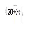 thumbnail image 2 of Cake Topper Arthsdite con purpurina negra con purpurina para 21 cumpleaños, 2 of 6