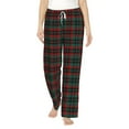 thumbnail image 2 of Picia Tartan Plaid Womens Soft Woven Cotton Elastic Waistband Sleep Pajama Pant Lounge Sleep Pant With Pockets And Drawstring-Large, 2 of 9