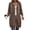 RYE1-Brown, variant on Zip Up Hoodies Women Long Sleeve Long Tunic Sweatshirts Fall Loose Fitting Casual Drawstring Hooded Jacket with Pockets