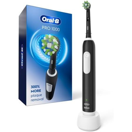 Pro 1000 Rechargeable Electric Toothbrush, Black