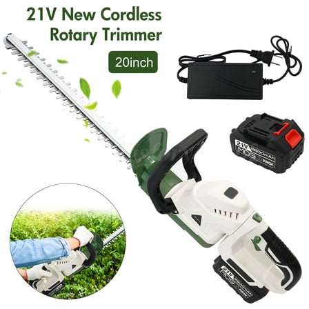 20in Hedge Trimmer Cordless 21V Electric Hedge Trimmers with Dual Action Blades
