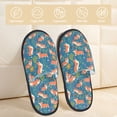 thumbnail image 2 of Fotbe Corgi with Flowers Pantuflas Peludas para Mujer con Estampado, Zapatillas de Peluche, Zapatos de Invierno para Casa, Uso Interior y Exterior-Medium, 2 of 8