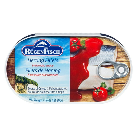 Ruegen Fisch Herring in tomato Sauce., Wild Caught herring, in a delicious tomato sauce.