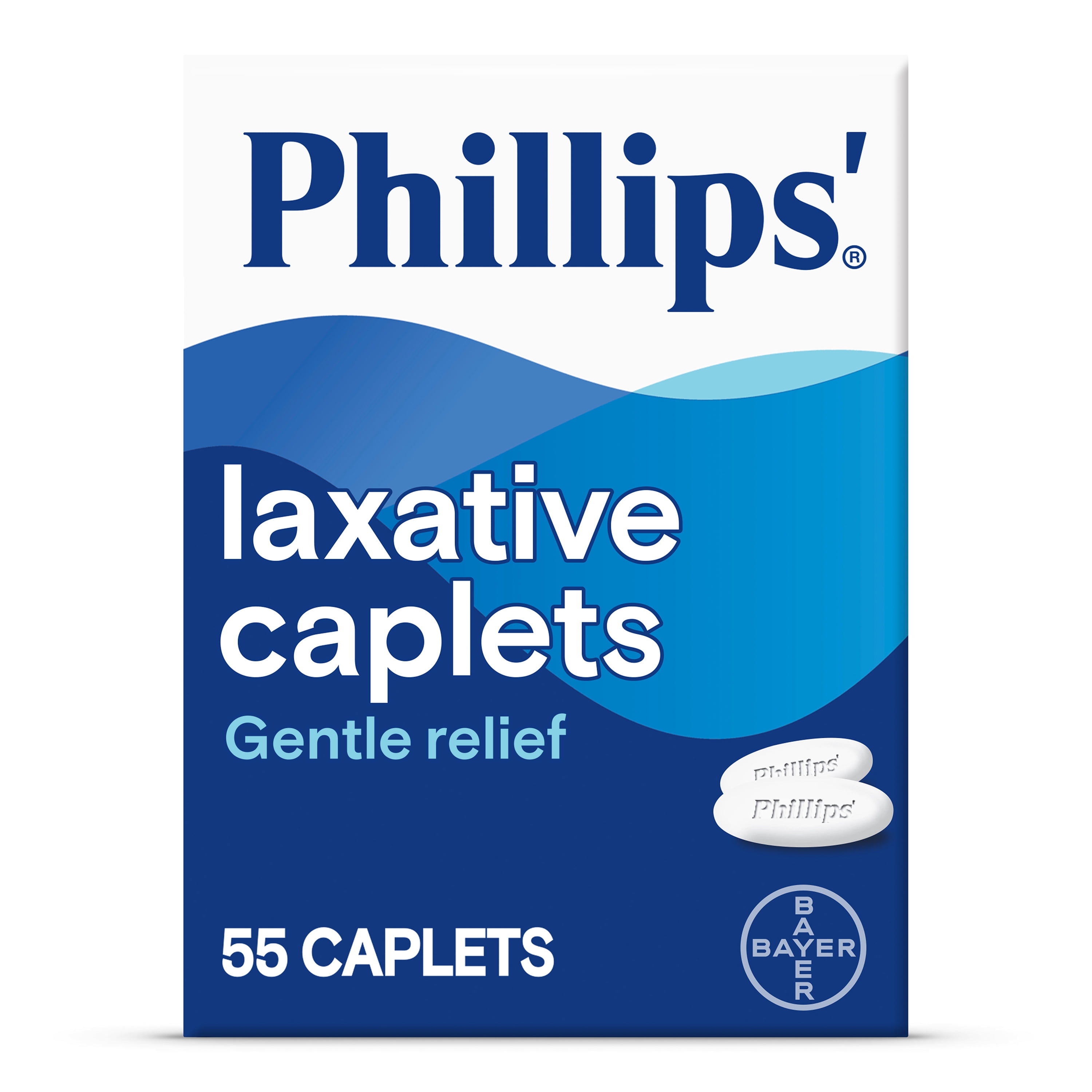 Phillips Laxative Dietary Supplement Caplets, 55 Count
