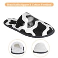 thumbnail image 3 of Fotbe Cow Print Black White Pantuflas Peludas para Mujer con Estampado, Zapatillas de Peluche, Zapatos de Invierno para Casa, Uso Interior y Exterior-Large, 3 of 8