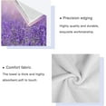 thumbnail image 4 of GZHJMY Bathroom Decorative Towel Set with Purple Lavender Field Pattern, 3-Piece Set with Bath Towel, Hand Towel & Washcloth, 4 of 6
