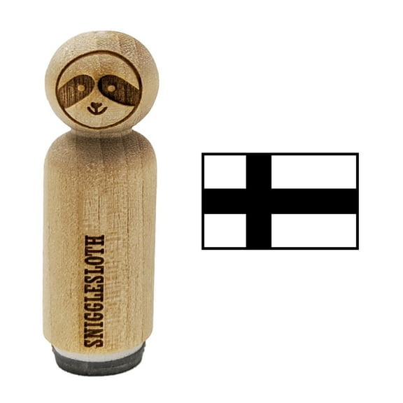 Finland Flag Rubber Stamp for Scrapbooking Crafting Stamping - Mini 1/2 Inch