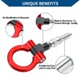 thumbnail image 3 of Unique Bargains Tow Hook /Universal Car Front Bumper Towing Hook / Durable Metal Rotary Tow Hook Ring 18.5cm 3mm 1pcs Red, 3 of 7