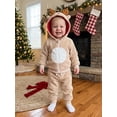 thumbnail image 2 of RUINIXCW Baby Christmas Outfits Long Sleeve Hoodie + Pants Set Reindeer Costume, 2 of 8