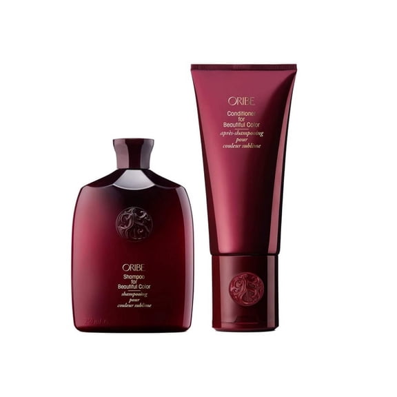 Oribe Shampoo for Beautiful Color, 8.5 oz-Oribe Conditioner for Beautiful Color, 6.8 oz