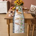 thumbnail image 2 of Easter Bunny Table Runner 60 Inches, Spring Daisy Flowers Rabbits Buffalo Plaid Bed Runner Dresser Scarves Tabletop for Indoor Outdoor Parties/Ceremony/Banquet, 13" x 60", 2 of 8